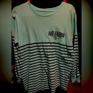 Bar Harbor Maine Striped Long Sleeve Shirt